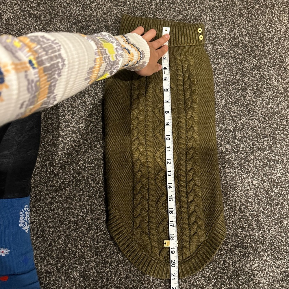 Milk & Pepper Duncan Cable Sweater Olive Cable Knit Sweater - Paris - Picture 11 of 14
